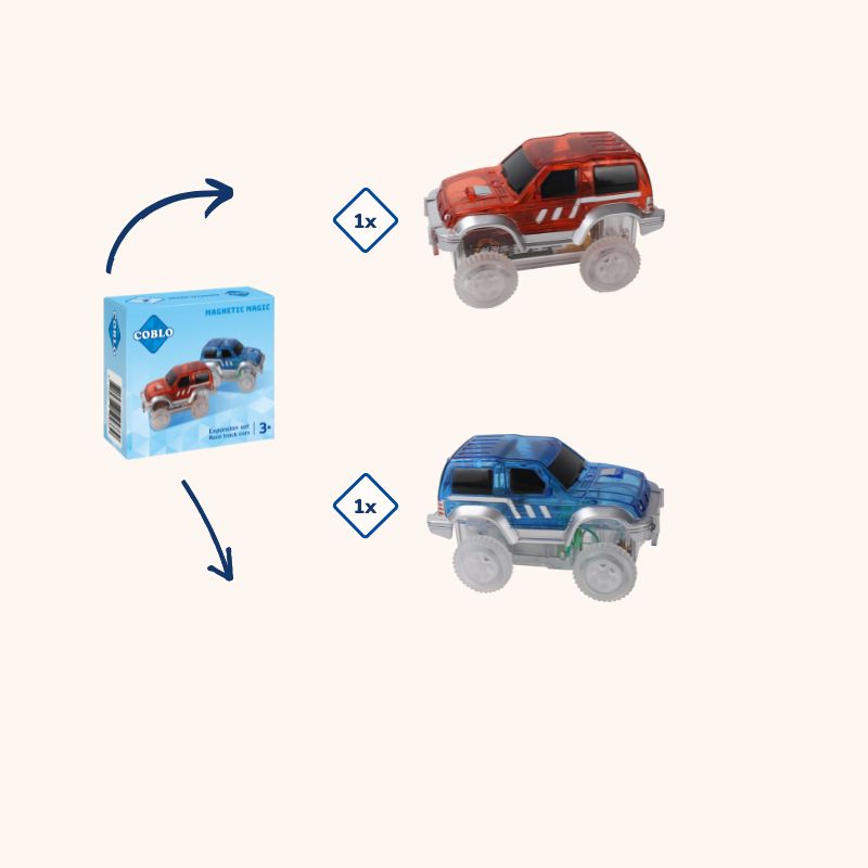 Coblo Racebaan Auto's 2 stuks (1 omdoos: 24 stuks)