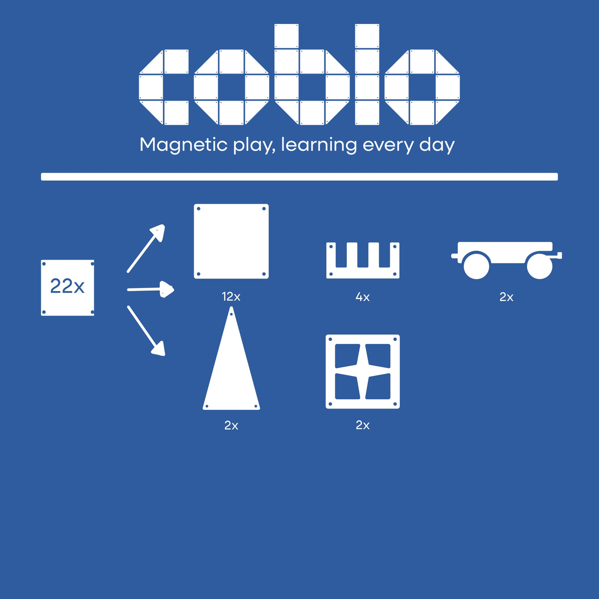 Coblo Zwart 22 stenen (1 omdoos: 16 stuks)
