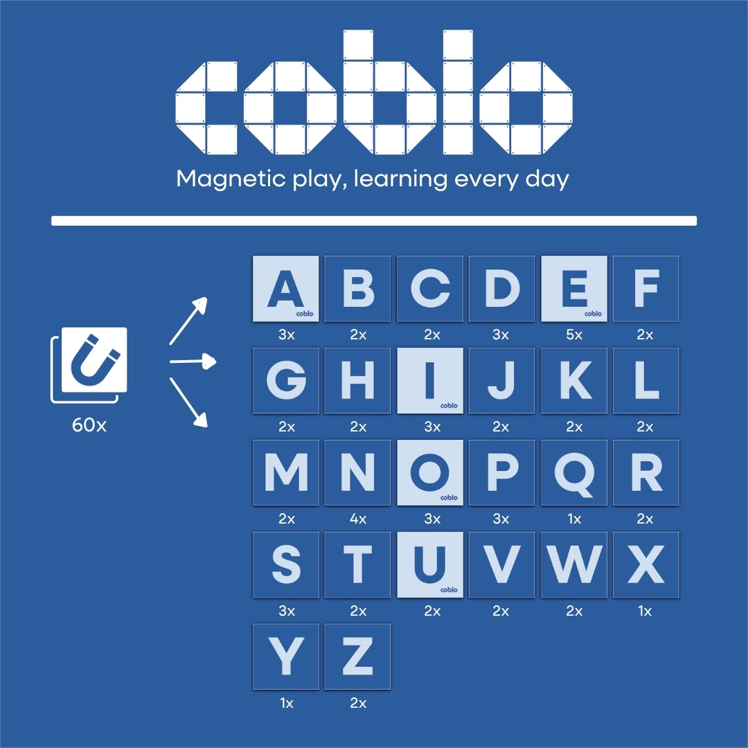 Coblo Toppers Hoofdletters 60 stuks (1 omdoos: 20 stuks)