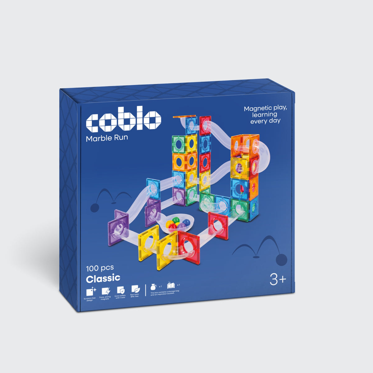Coblo Knikkerbaan 100 onderdelen (1 omdoos: 5 stuks)