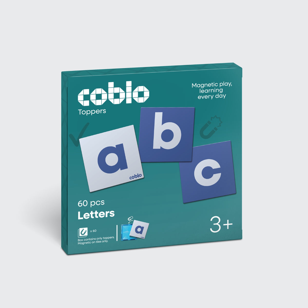 Coblo Toppers Letters 60 stuks (1 omdoos: 20 stuks)