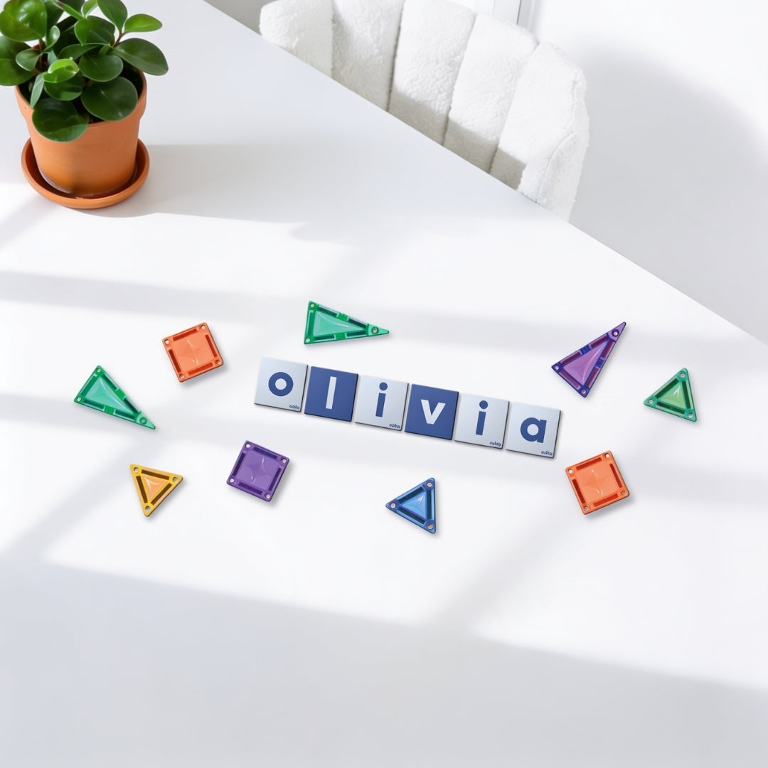 Coblo Mini Letters - 40 tegels & 60 toppers  (1 omdoos: 24 stuks)