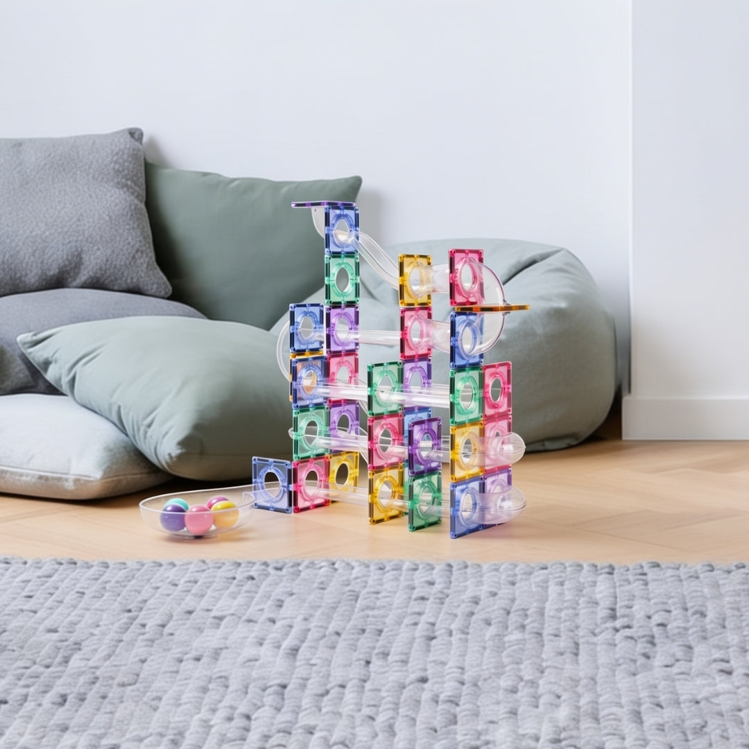 Coblo Pastel Knikkerbaan 100 onderdelen (1 omdoos: 5 stuks)