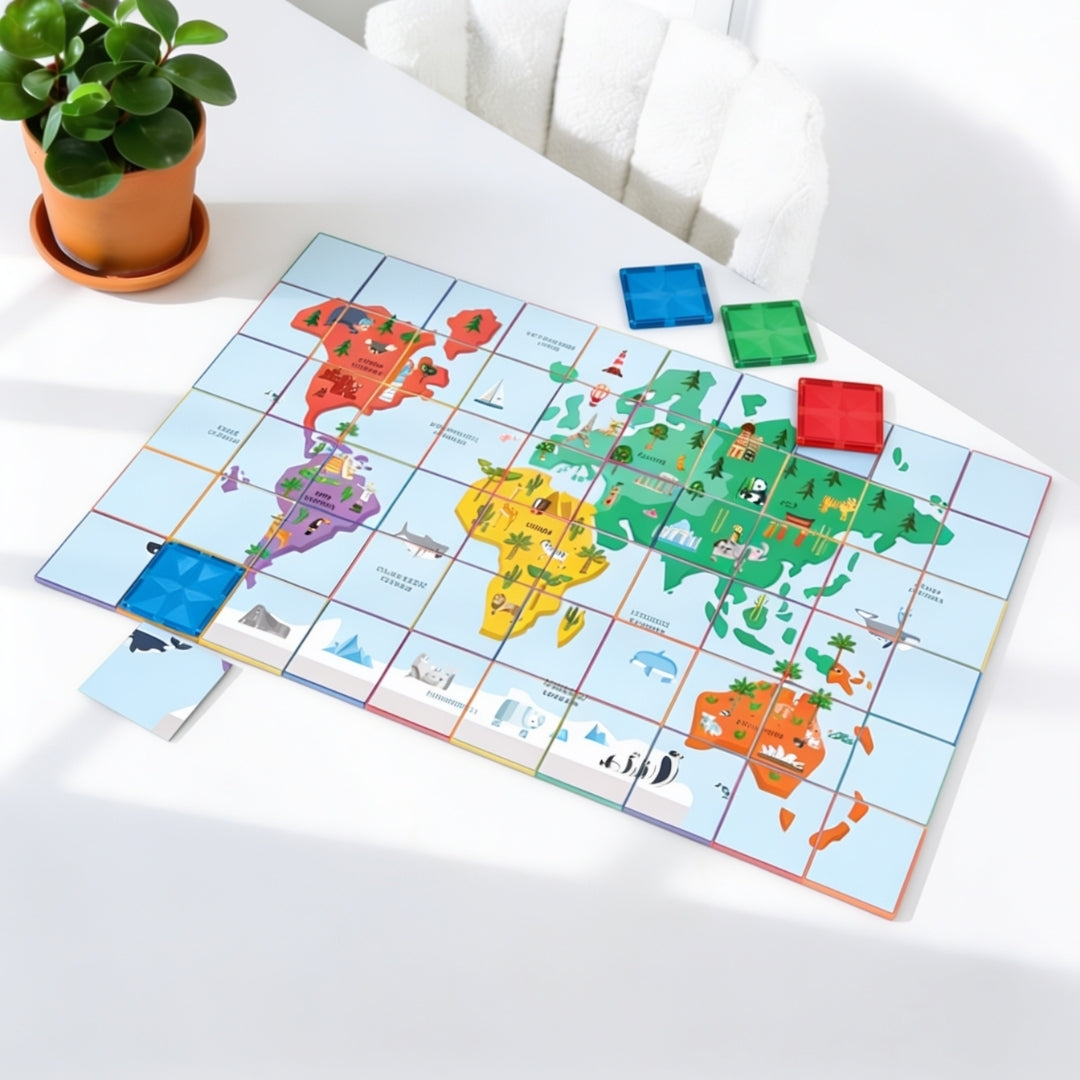 Coblo Toppers Wereldkaart 60 stuks (1 omdoos: 20 stuks)
